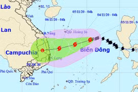 Bão số 10 giật cấp 11 hướng vào các tỉnh Quảng Ngãi đến Khánh Hòa