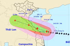 Sáng mai 15-11, bão số 13 đổ bộ từ Hà Tĩnh đến Quảng Nam