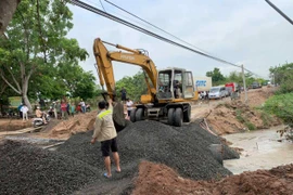 Phú Thiện: Mưa lớn gây sạt lở, ùn tắc giao thông trên quốc lộ 25