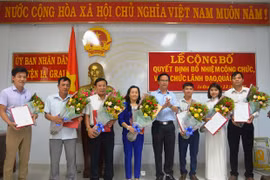 Ia Grai: Trao quyết định bổ nhiệm 7 cán bộ quản lý cấp phòng