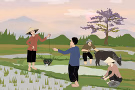 Tát nước gàu dây