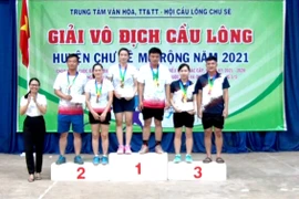 Bế mạc Giải Vô địch cầu lông huyện Chư Sê mở rộng năm 2021