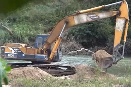 Cát tặc "vô tư" khai thác trên sông Krông Nô?