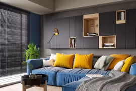 Căn hộ 60m2 với điểm nhấn màu xanh dương tuyệt đẹp