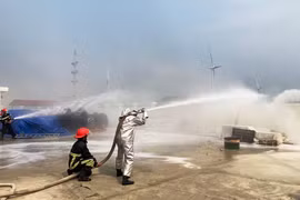 Thực tập phương án chữa cháy và cứu nạn, cứu hộ ở Công ty điện gió tại An Khê