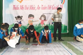 Tổ chức sân chơi "Thiếu nhi vui khỏe, an toàn với Covid-19" tại Kbang