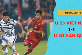 Highlights U.23 Việt Nam 1-1 U.20 Hàn Quốc: HLV Park cất hảo thủ trên băng ghế dự bị