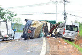 Tai nạn nghiêm trọng trên đèo Mimosa Đà Lạt, 7 người bị thương