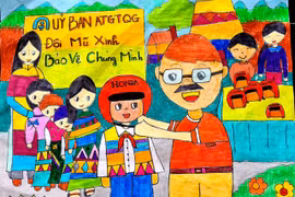 Cuộc thi "Đội mũ xinh-Bảo vệ chúng mình": Sân chơi bổ ích