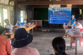 Đak Pơ khai giảng lớp xóa mù chữ cho hội viên, phụ nữ Bahnar