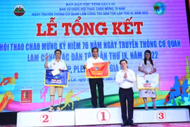 Bế mạc hội thao các cơ quan làm công tác dân tộc miền Trung-Tây Nguyên, Đông Nam Bộ