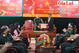 Thường trực Tỉnh ủy thăm, chúc Tết nguyên lãnh đạo tỉnh và lực lượng vũ trang