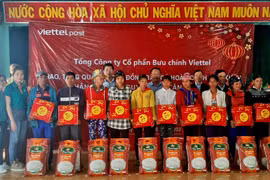 Tặng quà Tết cho người nghèo, nạn nhân chất độc da cam ở Kông Chro và Chư Sê