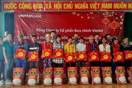 Tặng quà Tết cho người nghèo, nạn nhân chất độc da cam ở Kông Chro và Chư Sê