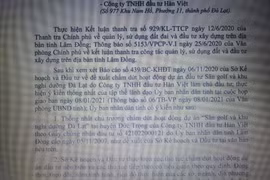 Lâm Đồng chấm dứt hoạt động một dự án sân golf