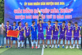 Đak Đoa: 22 đội tham gia Giải Bóng đá Cúp mùa xuân năm 2021