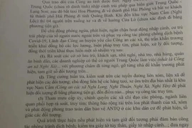 Công an Nghệ An truy tìm 4 người Trung Quốc nhập cảnh trái phép