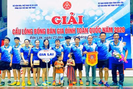 Gia Lai đoạt 5 huy chương tại Giải cầu lông và bóng bàn gia đình toàn quốc