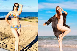 Khánh Thi gây bất ngờ với dáng thon bụng múi hậu giảm cân thành công