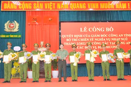 Gia Lai: 325 chiến sĩ Công an nghĩa vụ về công tác tại các đơn vị, địa phương