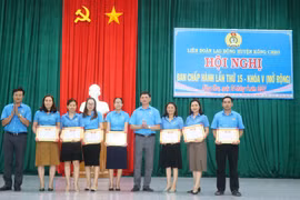 Kông Chro: Khen thưởng 9 tập thể, cá nhân có thành tích xây dựng tổ chức Công đoàn vững mạnh