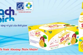 Tung sản phẩm nước giải khát Tasty Chanh Leo