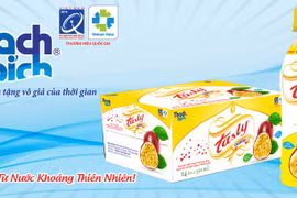 Tung sản phẩm nước giải khát Tasty Chanh Leo