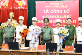 Công bố Quyết định của Giám đốc Công an tỉnh Gia Lai về công tác cán bộ