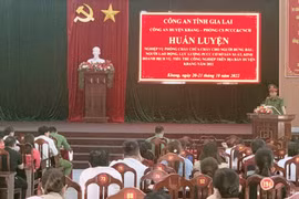 Huấn luyện phòng cháy chữa cháy cho 130 cơ sở sản xuất, kinh doanh huyện Kbang