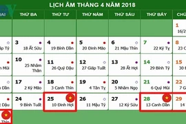 Lịch nghỉ chính thức Giỗ Tổ Hùng Vương, 30-4 và 1-5-2018