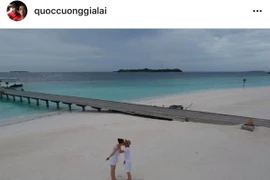 Cường Đô La khoe ảnh tình tứ cùng Đàm Thu Trang tại Maldives