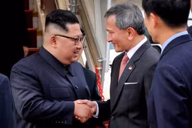 Những hình ảnh đầu tiên của nhà lãnh đạo Kim Jong-un tại Singapore