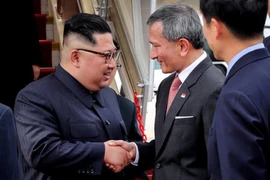 Những hình ảnh đầu tiên của nhà lãnh đạo Kim Jong-un tại Singapore