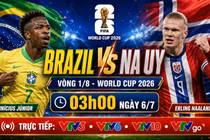 Kênh xem trực tiếp Brazil vs Na Uy: Vinicius đối đầu Haaland ở vòng 1/8 World Cup 2026