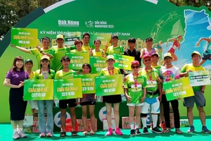Các thành viên CLB Gia Lai Marathon hoàn thành các cự ly tại Giải Đăk Nông Marathon 2025 – Chinh phục Nam Tây Nguyên. Ảnh: T.K