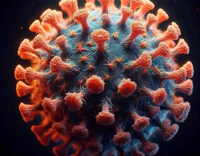 Biến chủng Covid-19 NB.1.8.1 đang gây ra các ca bệnh ở nhiều nước. Ảnh: AI