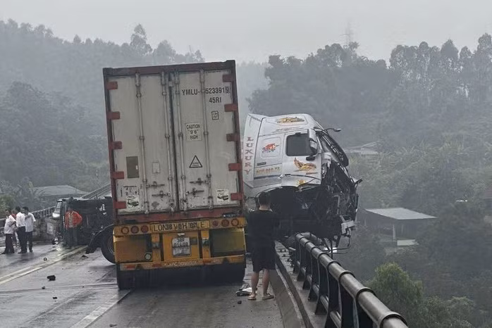 Hiện trường vụ tai nạn. Ảnh: MXH