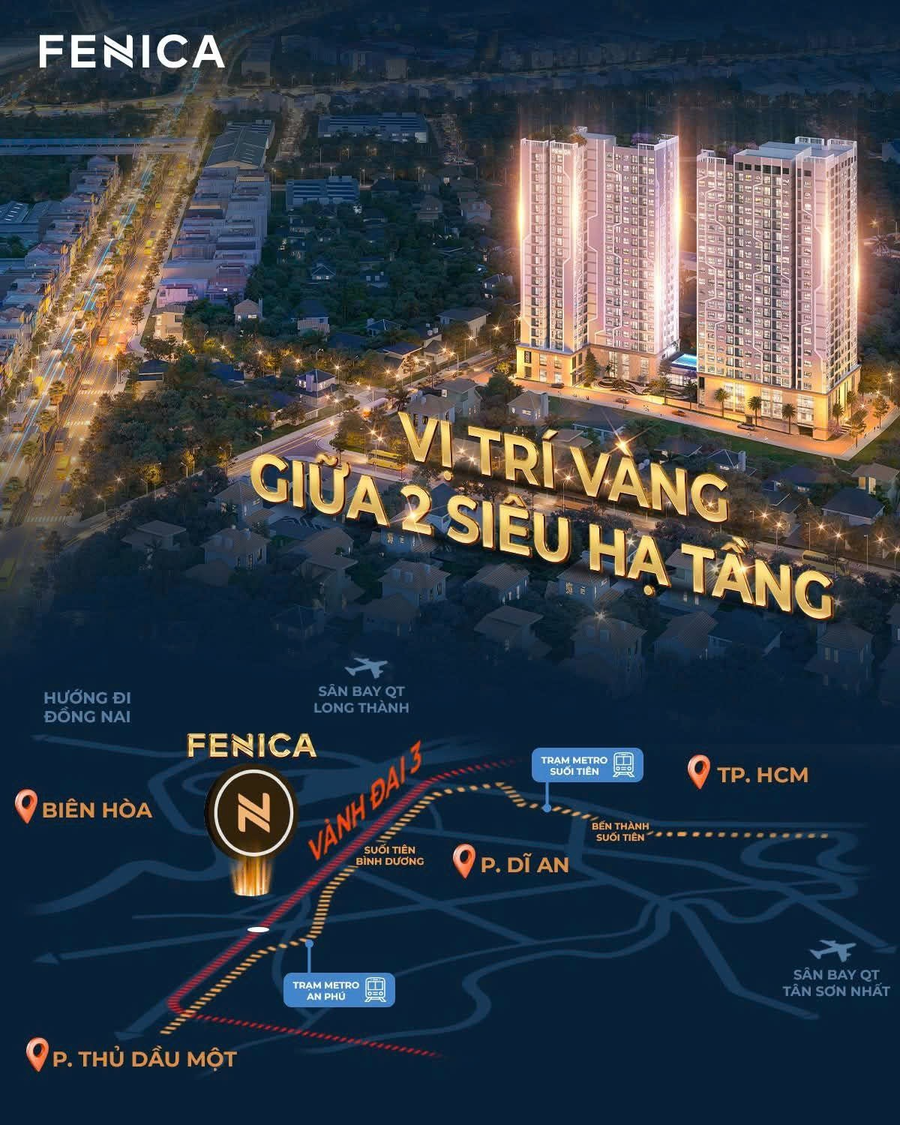 Vị trí vàng giữa 2 siêu hạ tầng.