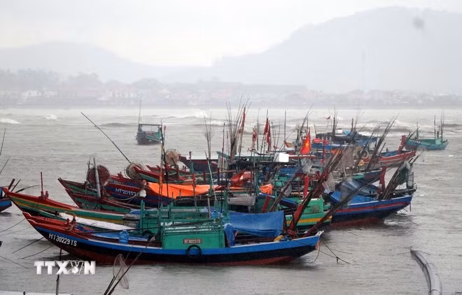 Bão, áp thấp nhiệt đới và gió mùa có khả năng gây ra gió mạnh, sóng lớn trên biển và ảnh hưởng đến các hoạt động của tàu thuyền. (Ảnh: Công Tường/TTXVN)