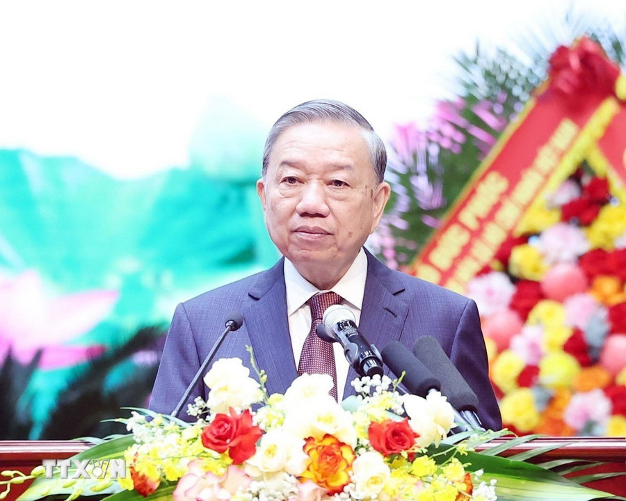 Tổng Bí thư Tô Lâm phát biểu. (Ảnh: Thống Nhất/TTXVN) 3aa.jpg