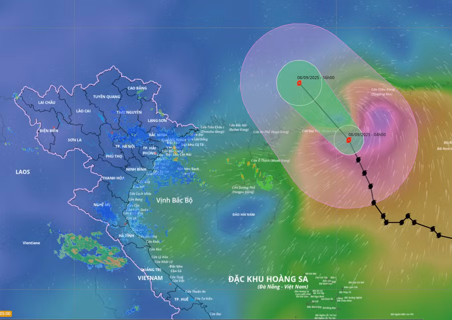 Bão số 7 di chuyển rất nhanh, đổ bộ ngay sáng nay (8/9).