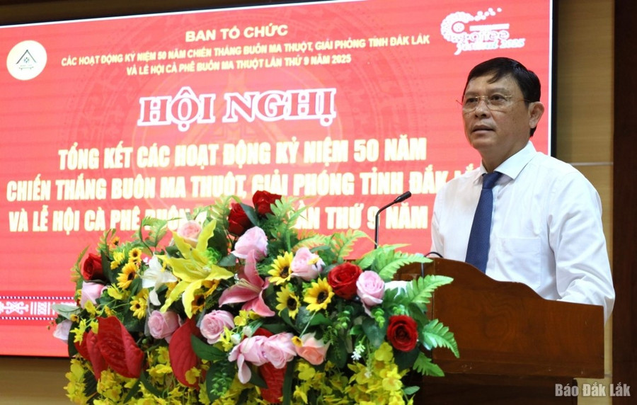 Phó Chủ tịch Thường trực UBND tỉnh Nguyễn Tuấn Hà, Trưởng Ban tổ chức phát biểu khai mạc hội nghị. 1c.jpg