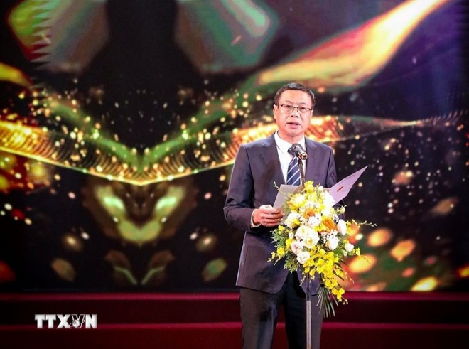 Ông Ngô Xuân Định, Thứ trưởng Bộ Khoa học và Công nghệ phát động Giải thưởng Sáng tạo Khoa học Công nghệ Việt Nam năm 2025. (Ảnh: Khánh Hòa/TTXVN) Ông Ngô Xuân Định, Thứ trưởng Bộ Khoa học và Công nghệ phát động Giải thưởng Sáng tạo Khoa học Công nghệ Việt Nam năm 2025. (Ảnh: Khánh Hòa/TTXVN)