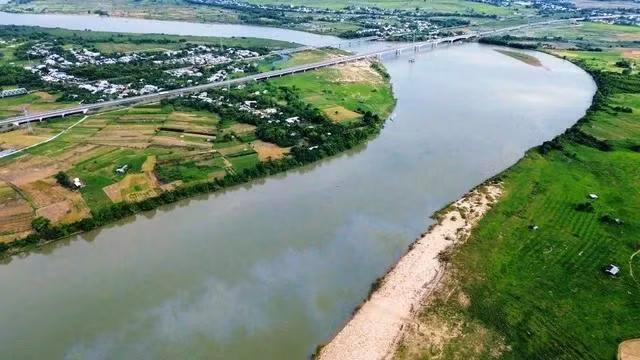 Vị trí mỏ cát ĐB2B ở xã Điện Thọ. ẢNH: VIẾT NIỆM