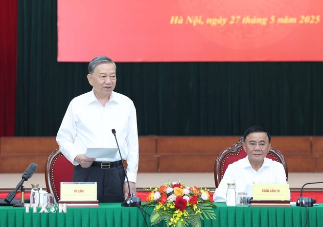 Le secrétaire général To Lam prend la parole. Photo : Thong Nhat/VNA Tổng Bí Thư Tô Lâm phát biểu. Ảnh: Thống Nhất/TTXVN