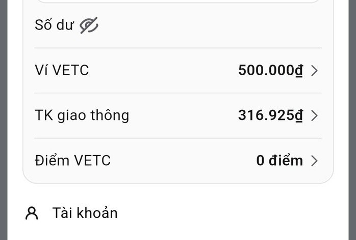 App của VETC hiện nay, chỗ "Ví VETC" chính là "tài khoản giao thông" theo quy định tại Nghị định 119 mà người dùng sẽ phải nâng cấp và nạp tiền vào trước 1-10-2025 App của VETC hiện nay, chỗ "Ví VETC" chính là "tài khoản giao thông" theo quy định tại Nghị định 119 mà người dùng sẽ phải nâng cấp và nạp tiền vào trước 1-10-2025