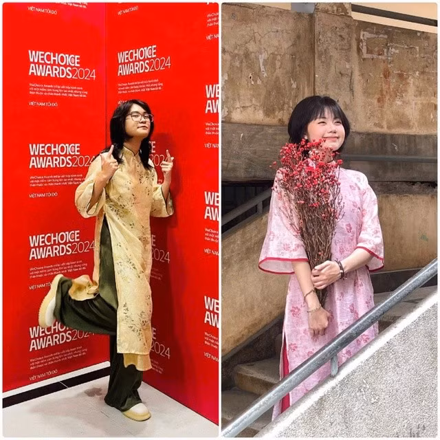 Các thiết kế áo dài suông tối giản, tay lỡ và hơi loe nhẹ được nhiều cô gái ưa chuộng.