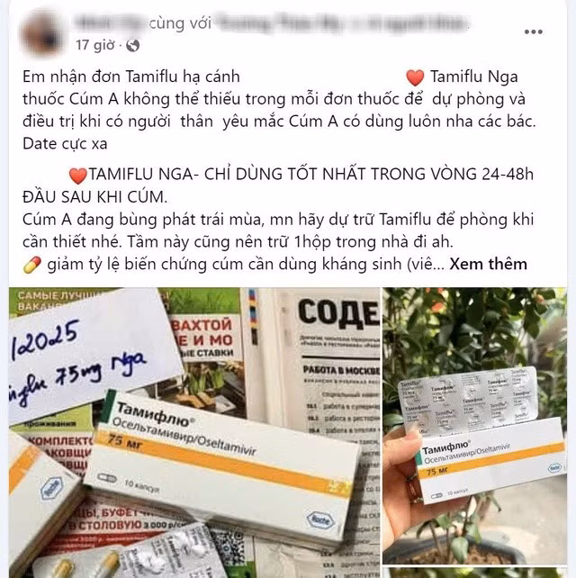 Thuốc Tamiflu được bày bán trên mạng với nhiều giá thành khác nhau, rất khó để kiểm tra chất lượng