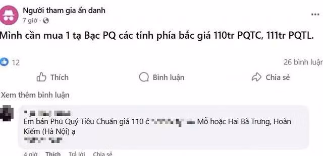 Giao dịch bạc tại 'chợ đen' khá sôi động