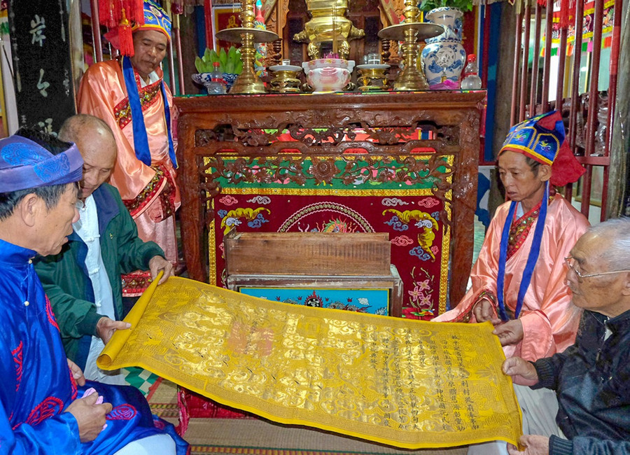 Lăng Ông Nam Hải vạn Vĩnh Lợi (xã An Lương) được cộng đồng địa phương quản lý, phát huy hiệu quả giá trị di tích. Ảnh: Ngọc Nhuận